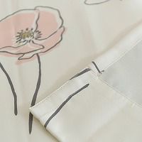 ふんわり花柄2級遮光カーテン ポピー（D-1184)生地サンプル｜カーテン