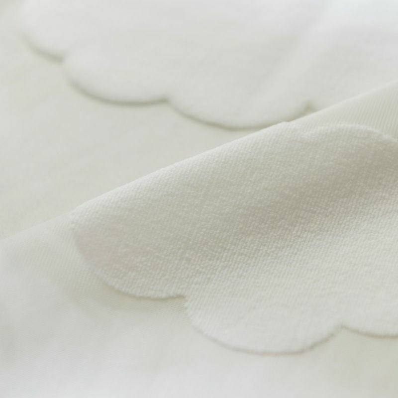 パイル調遮像レースカーテン モコモコくも（L-1297)生地サンプル