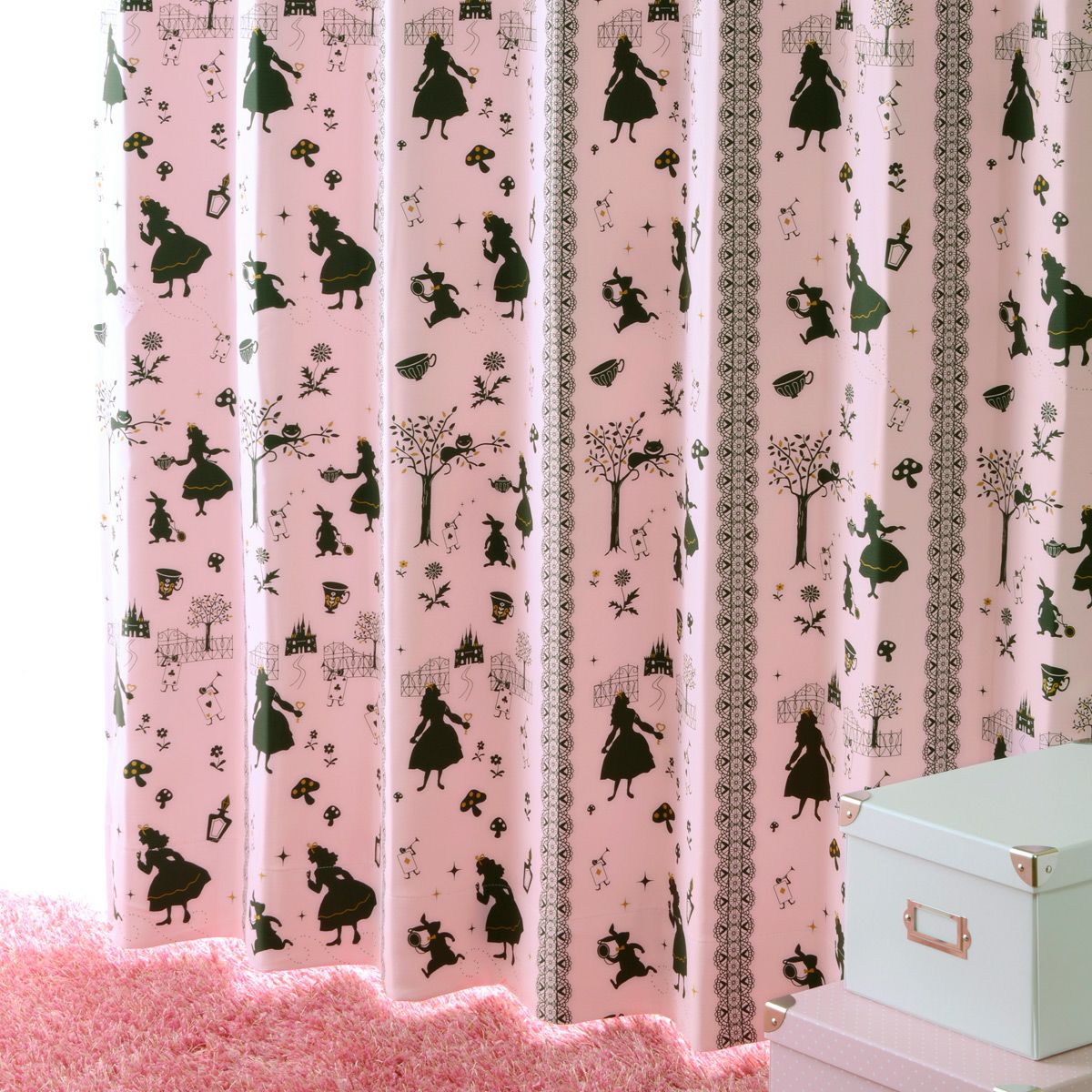 遮光2級プリントカーテン KKアリス（D-1193）｜カーテン通販専門店