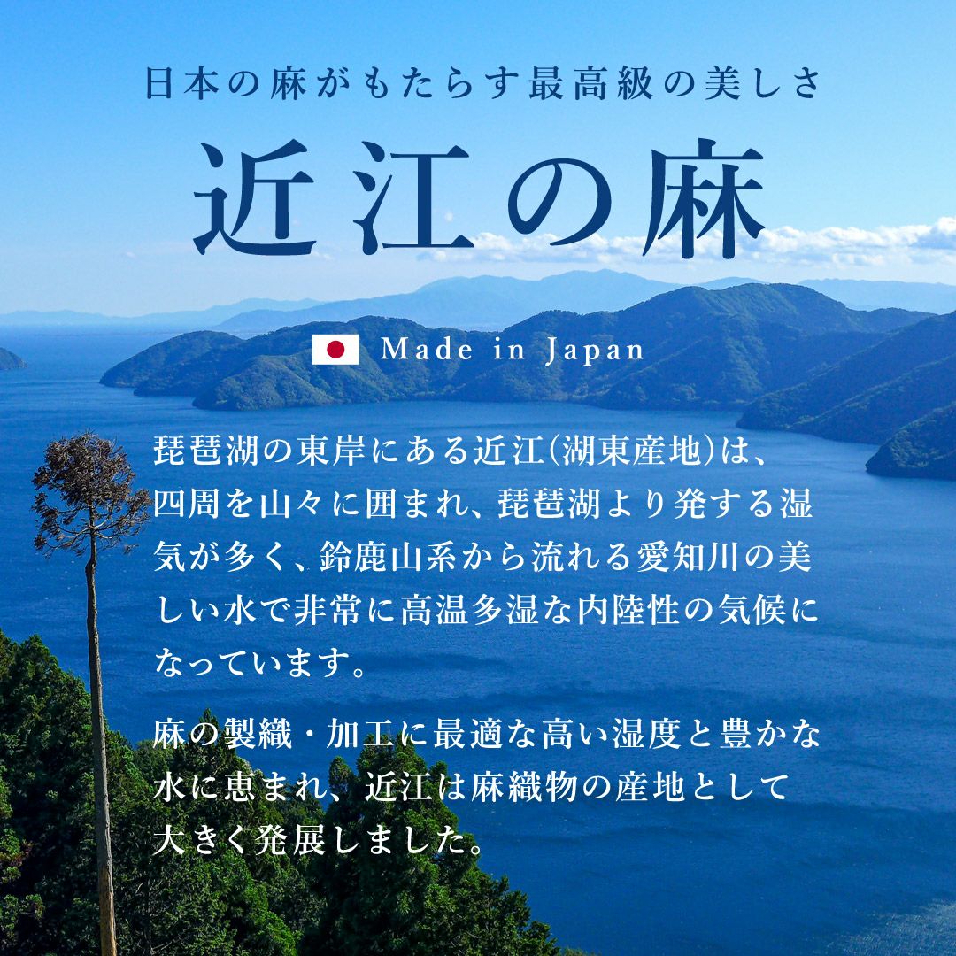 近江の麻」を使用した国産の上質なリネン100％カーテン ナギ（D-1193