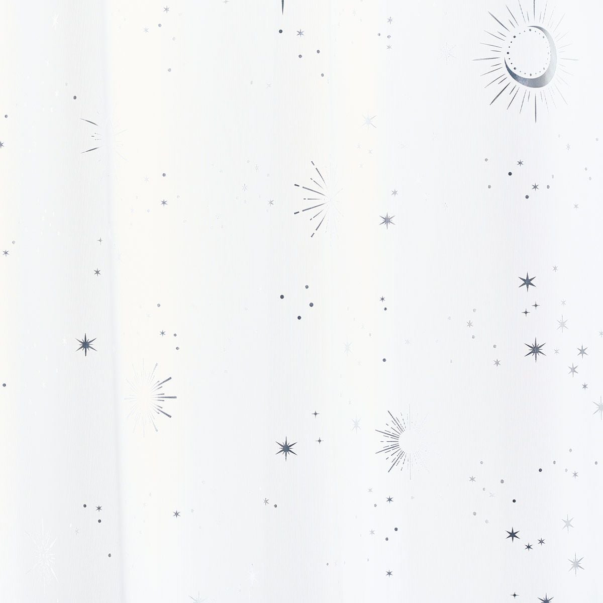 キラキラ輝く星柄の箔プリントがおしゃれなレースカーテン レース