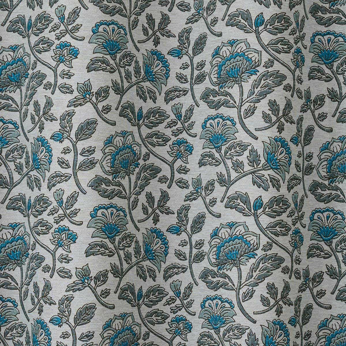 北欧テイストの大人の花柄がおしゃれな1級遮光カーテン ルトナ（D-1195