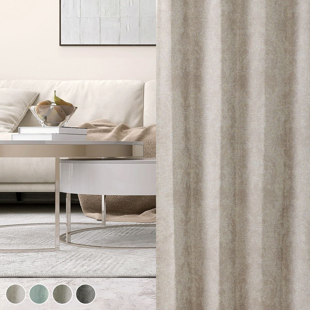 4色 ホテルライクなお部屋にダマスク柄がおしゃれなシームレス完全遮光カーテン ベルシック（D-1197）