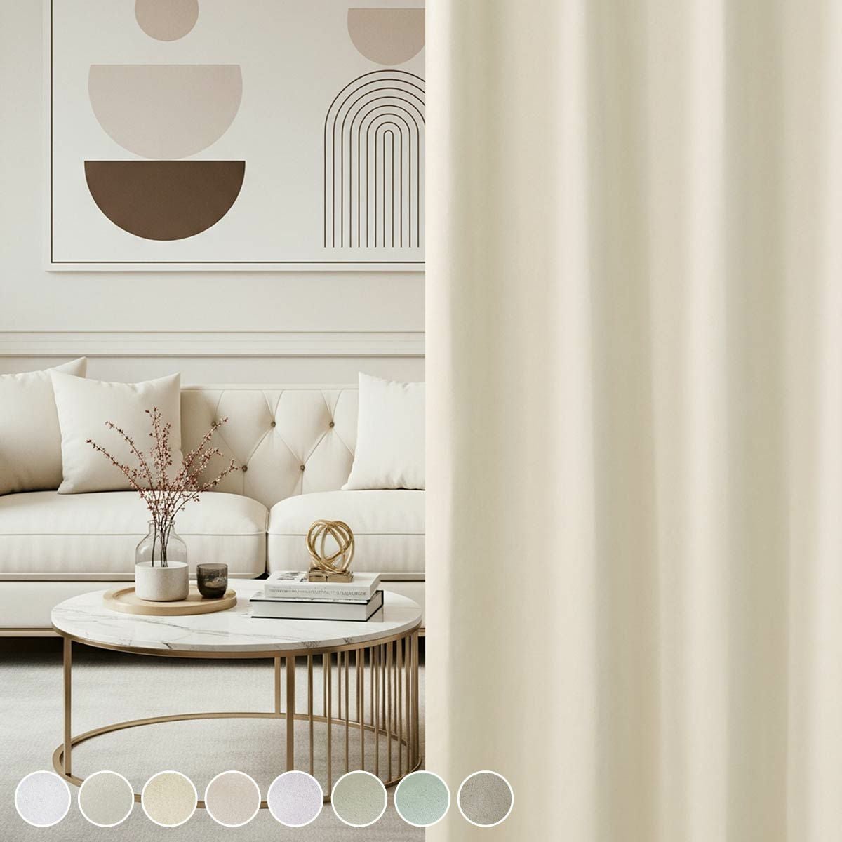 8色 手触りの良いスウェード調の1・2級遮光防炎カーテン パフィー（D-1195）